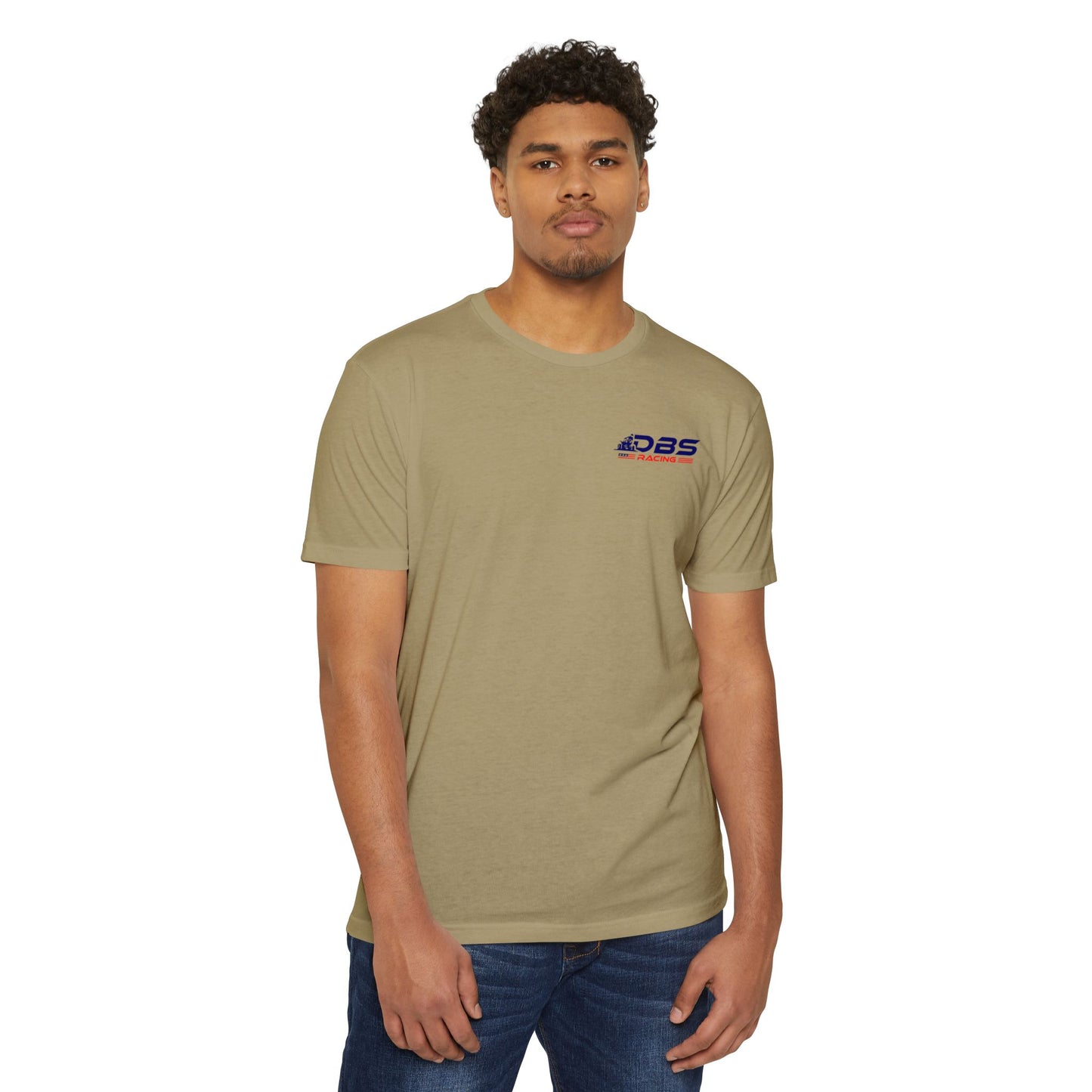 DBS Racing Unisex Sueded T-Shirt, Cool Racing Tee, Gift for Race Fans, Outdoor Adventure Gear, Patriotic Style