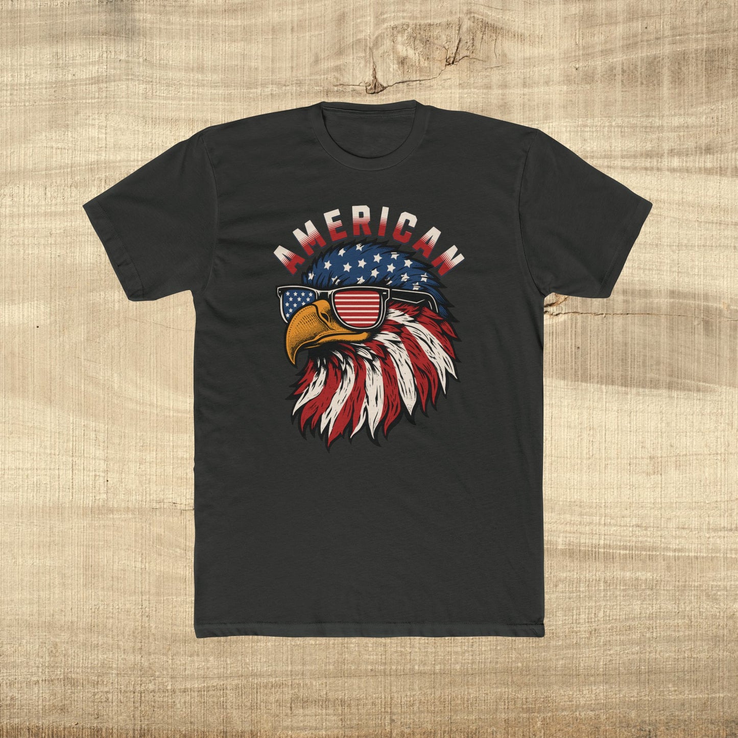 Patriotic Eagle American Flag Sunglasses T-Shirt