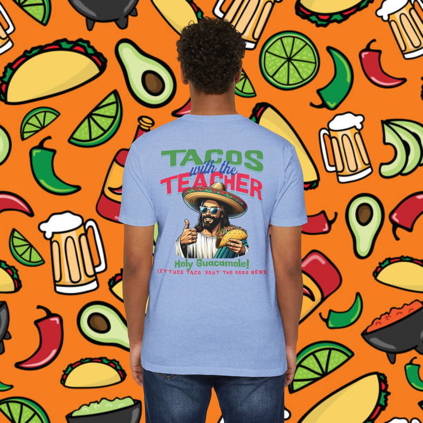 Fun Taco Jesus T-Shirt | Taco Lover's Gift, Cute Teacher Appreciation Tee, Funny Gift, Casual Wear, Taco Tuesday Shirt