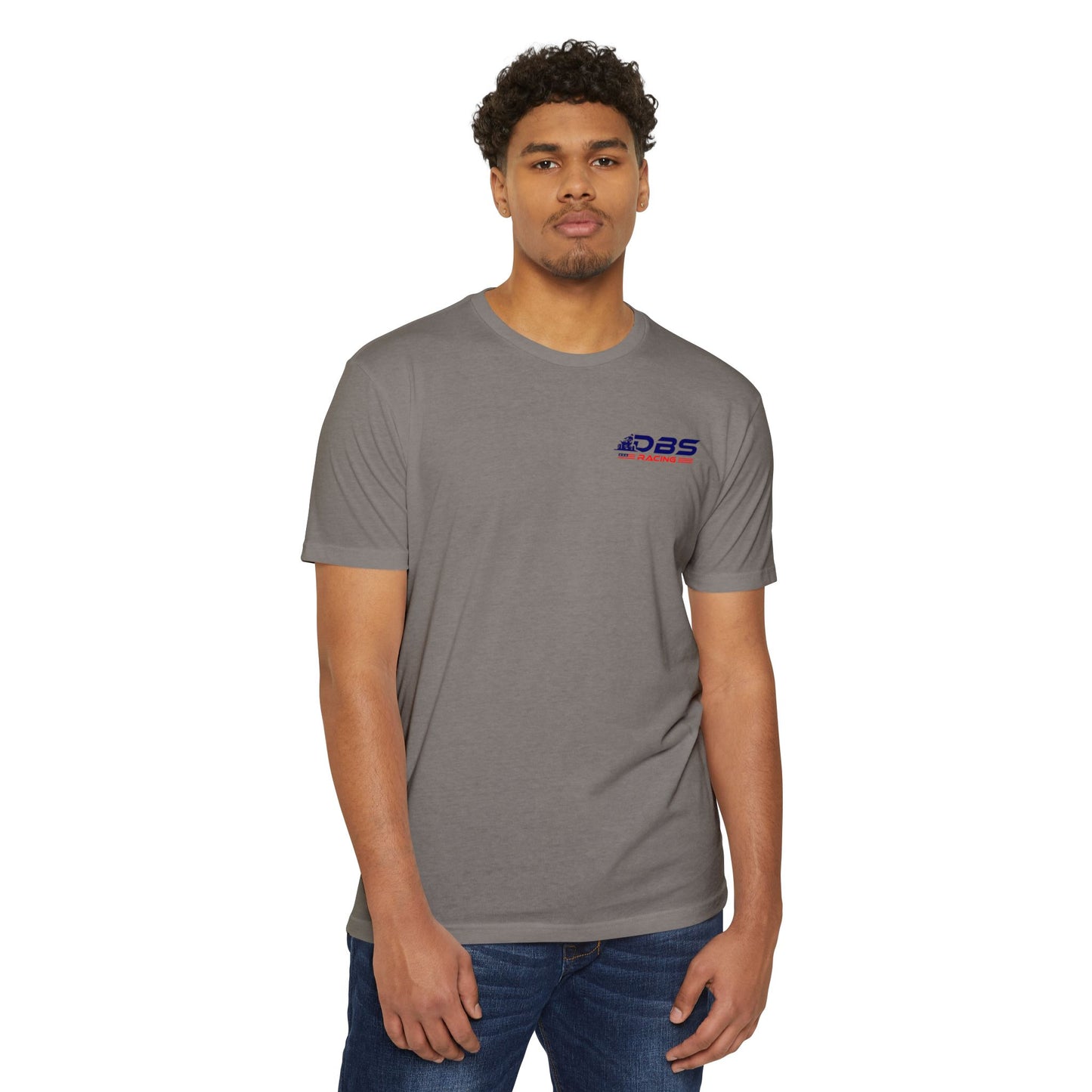 DBS Racing Unisex Sueded T-Shirt, Cool Racing Tee, Gift for Race Fans, Outdoor Adventure Gear, Patriotic Style