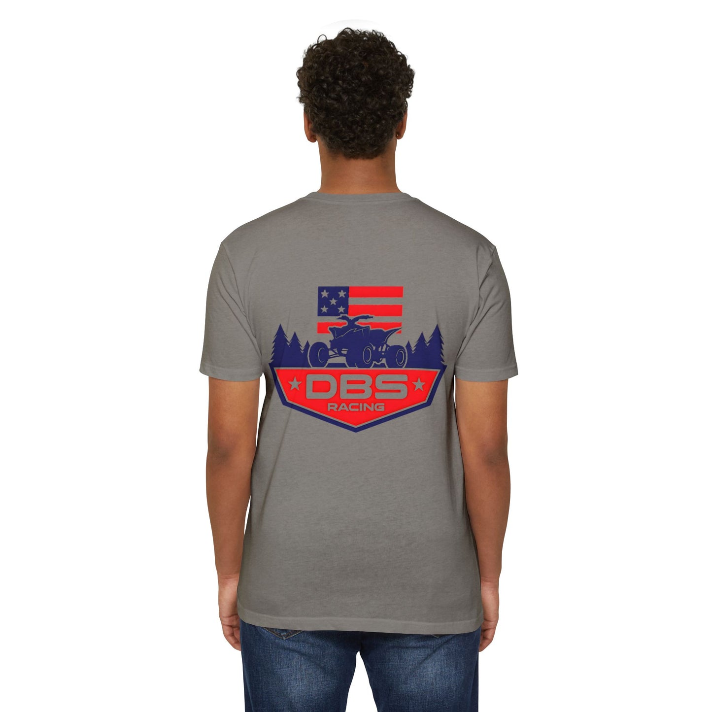 DBS Racing Unisex Sueded T-Shirt, Cool Racing Tee, Gift for Race Fans, Outdoor Adventure Gear, Patriotic Style