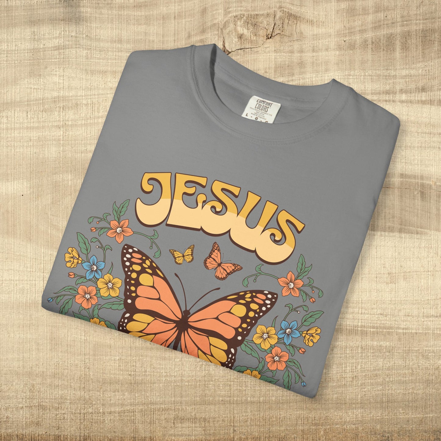 Jesus Butterfly Christian Shirt John 14 6 Bible Verse Retro Faith Tee