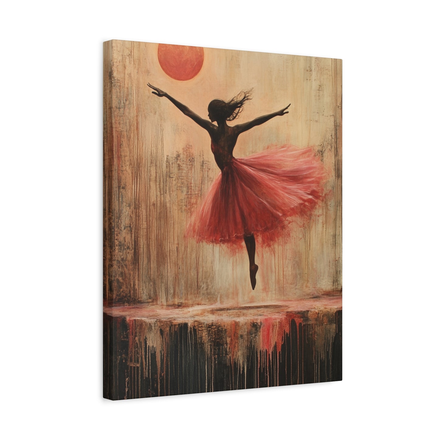 Elegant Ballerina Canvas Art, Dance Wall Decor, Perfect for Home or Studio, Gift for Dancers, Ballet Lover's Art Piece, Unique Dance Gift