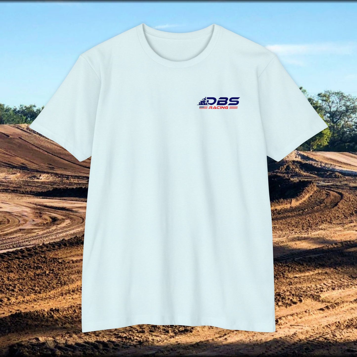 DBS Racing Unisex Sueded T-Shirt, Cool Racing Tee, Gift for Race Fans, Outdoor Adventure Gear, Patriotic Style