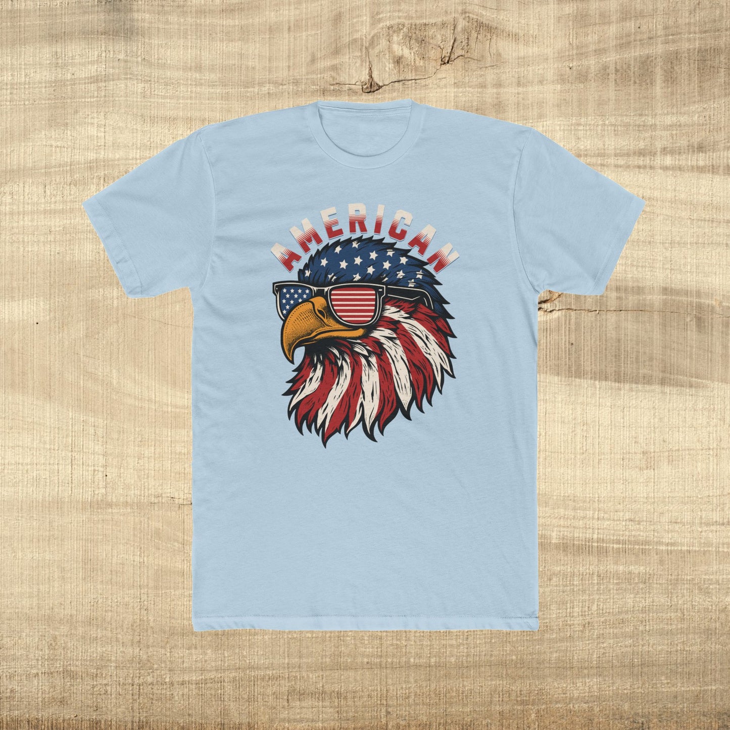Patriotic Eagle American Flag Sunglasses T-Shirt
