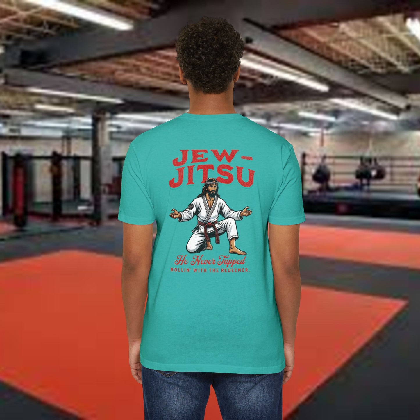 Jesus Didn't Tap Jiu Jitsu T-Shirt, Unisex Tee for Martial Arts Fans, Gift for Grapplers, Yoga & Fitness Apparel