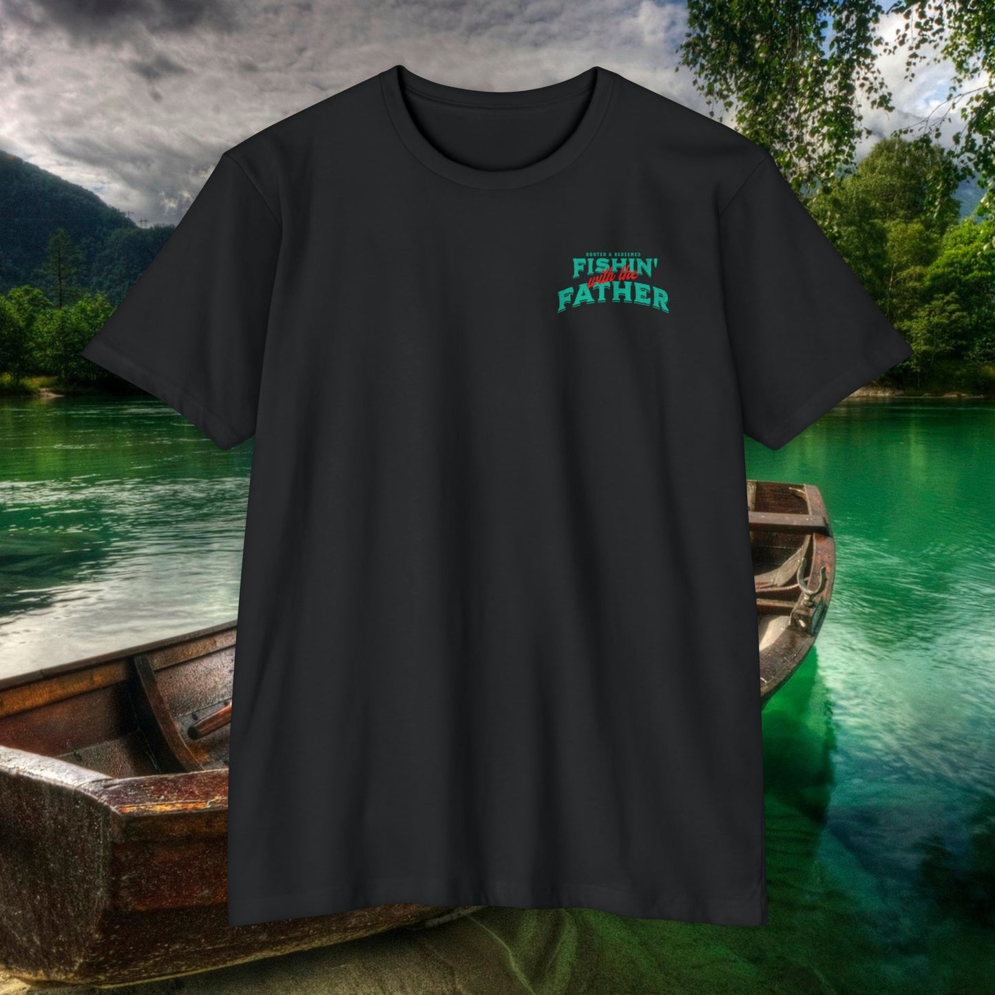 Lord of the Lunkers  Christian Fishing T-Shirt Next Level 6210