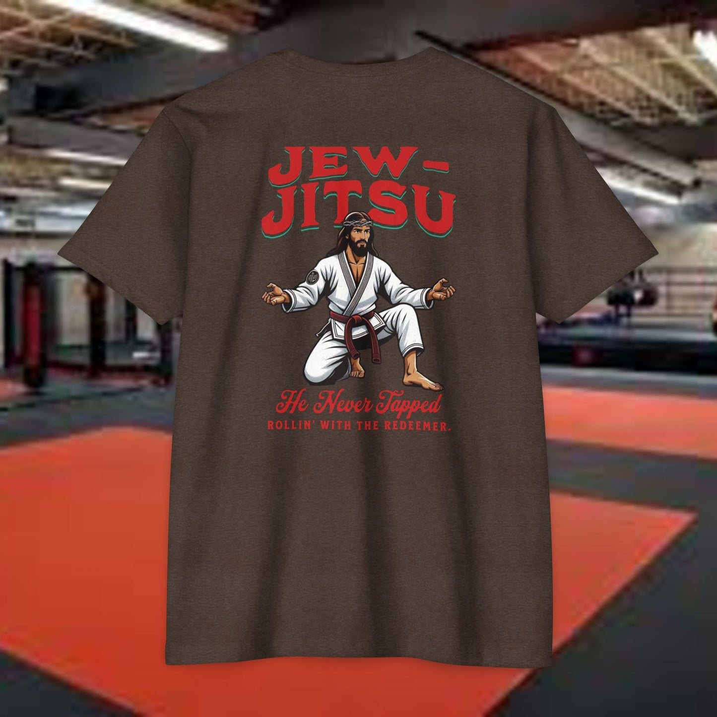 Jesus Didn't Tap Jiu Jitsu T-Shirt, Unisex Tee for Martial Arts Fans, Gift for Grapplers, Yoga & Fitness Apparel