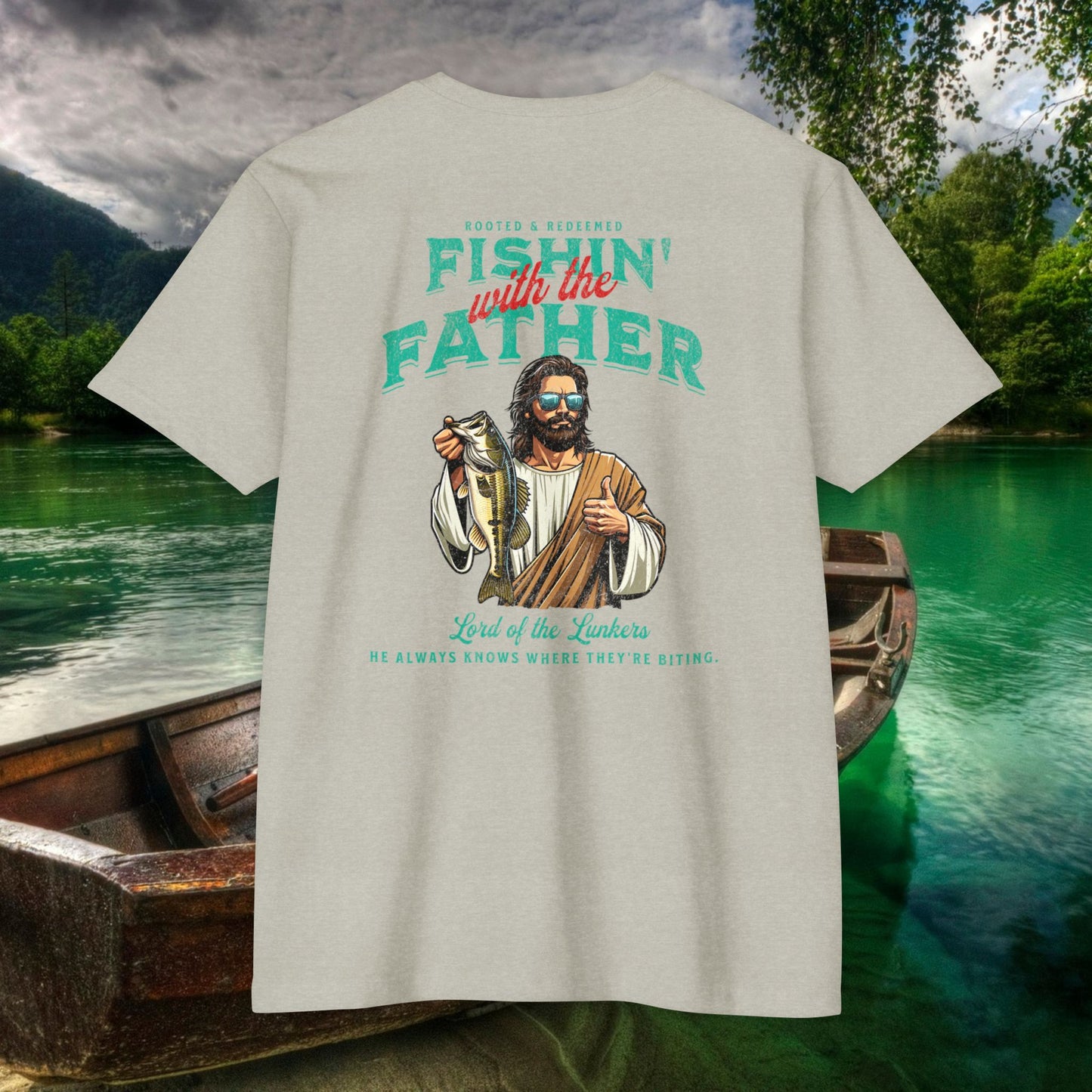 Lord of the Lunkers  Christian Fishing T-Shirt Next Level 6210