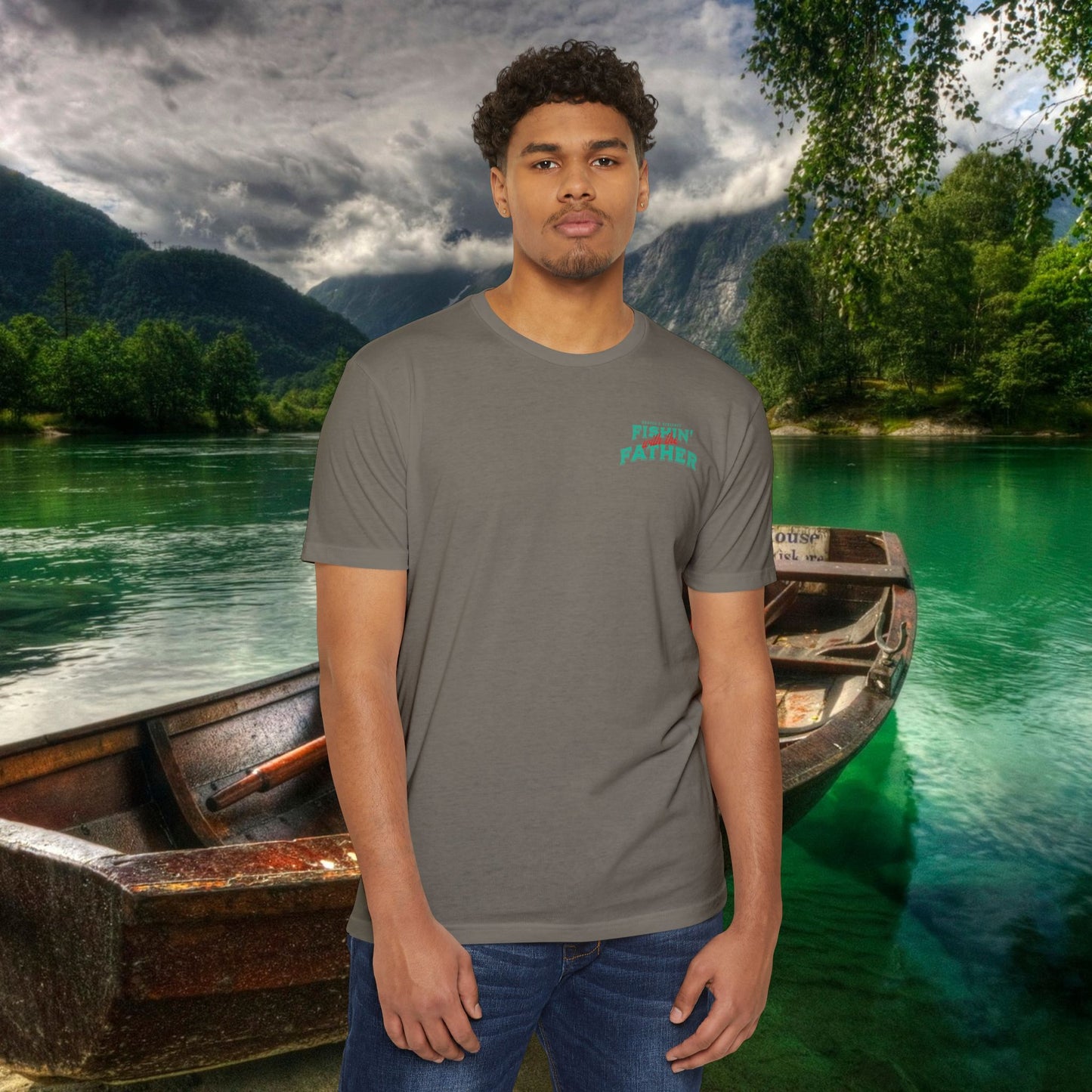 Lord of the Lunkers  Christian Fishing T-Shirt Next Level 6210