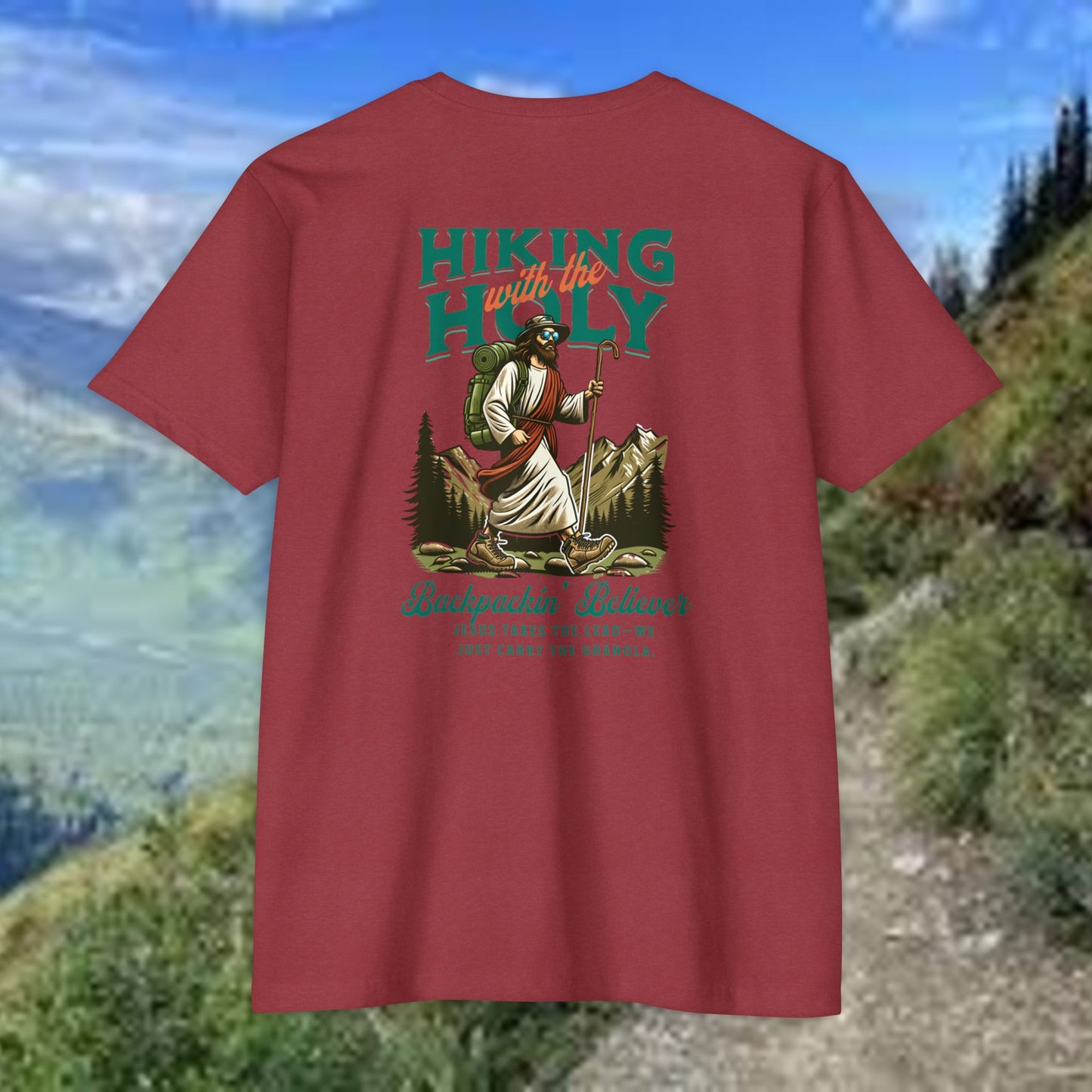 Hiking Holy Unisex T-Shirt – Faith-Inspired Outdoor Adventure Tee