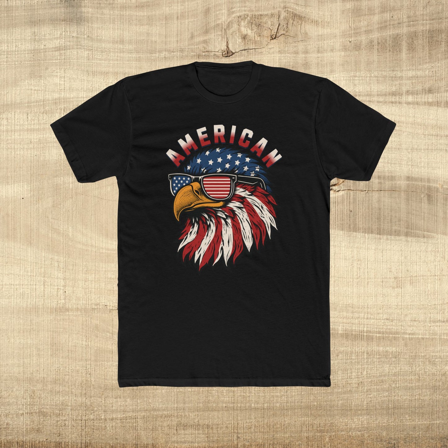 Patriotic Eagle American Flag Sunglasses T-Shirt