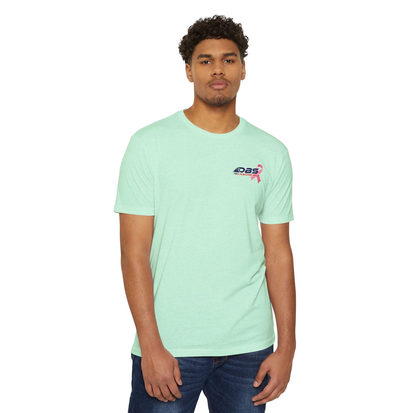 DBS Racing Breast Cancer Awareness Tee – Patriotic Off-Road Shirt for Race Fans, Outdoor Adventure & Support Gear