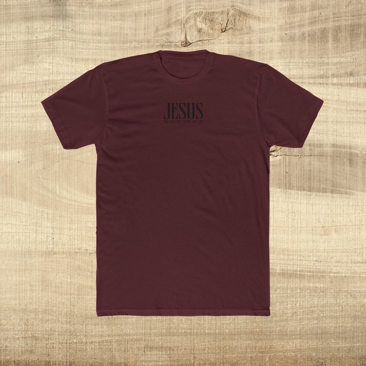 Jesus Typography Shirt John 14 6 Next Level 3600 Christian Graphic Tee