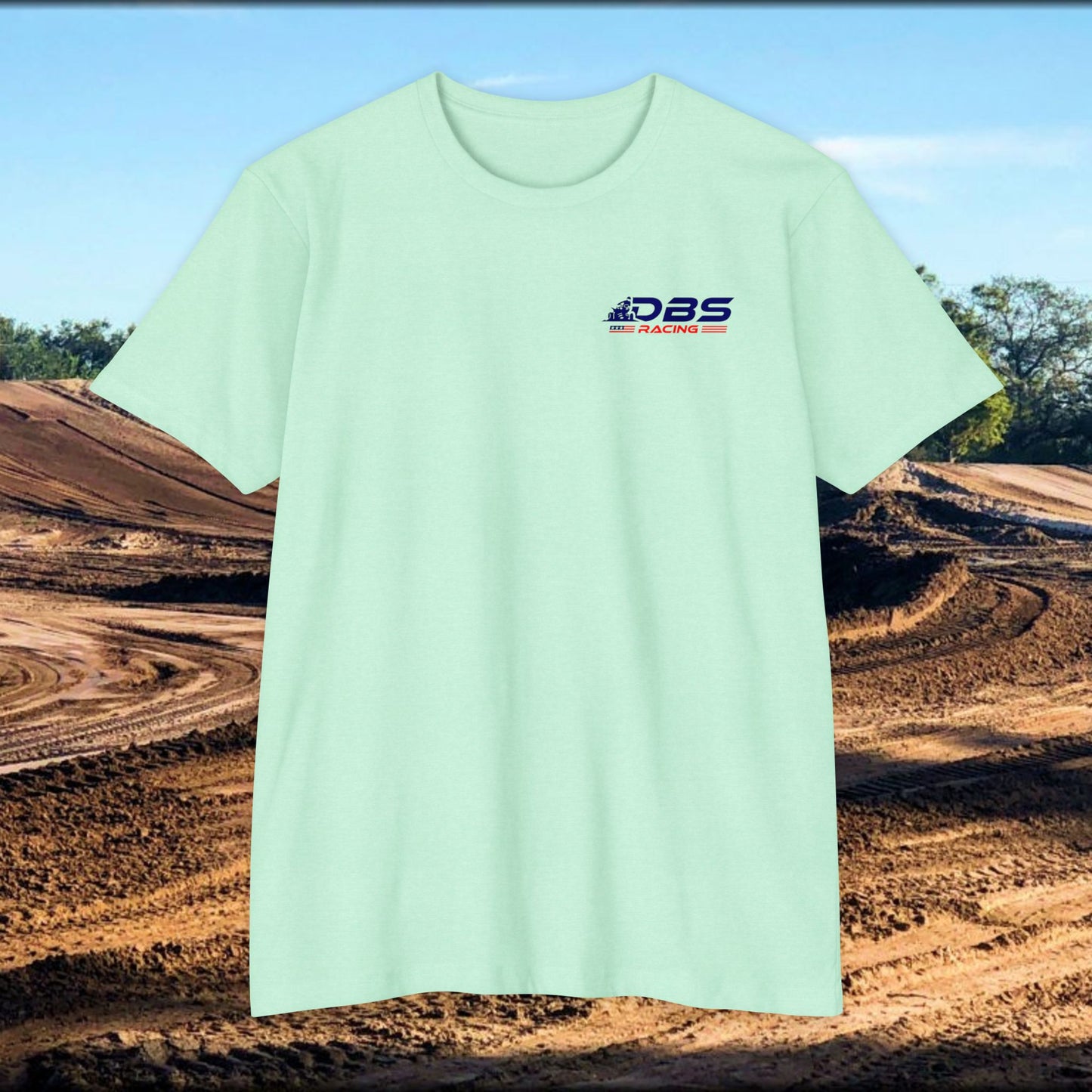 DBS Racing Unisex Sueded T-Shirt, Cool Racing Tee, Gift for Race Fans, Outdoor Adventure Gear, Patriotic Style