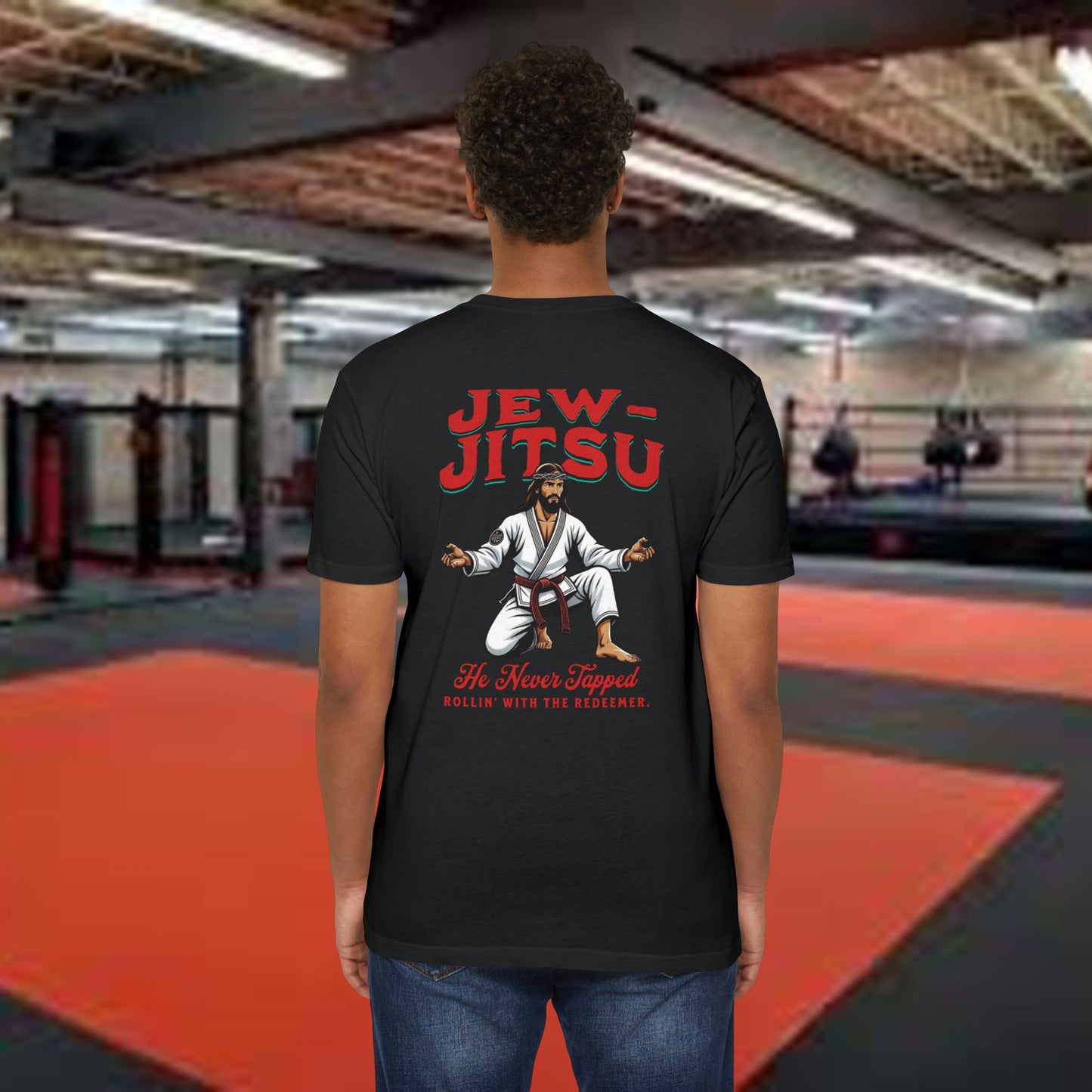 Jesus Didn't Tap Jiu Jitsu T-Shirt, Unisex Tee for Martial Arts Fans, Gift for Grapplers, Yoga & Fitness Apparel