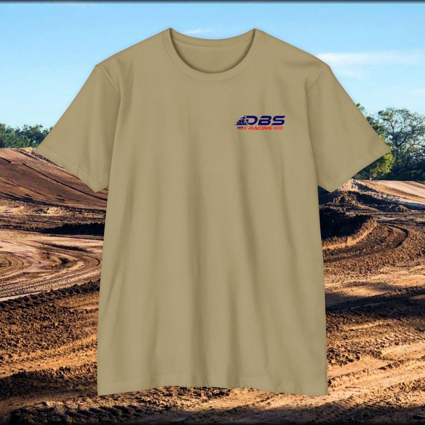 DBS Racing Unisex Sueded T-Shirt, Cool Racing Tee, Gift for Race Fans, Outdoor Adventure Gear, Patriotic Style