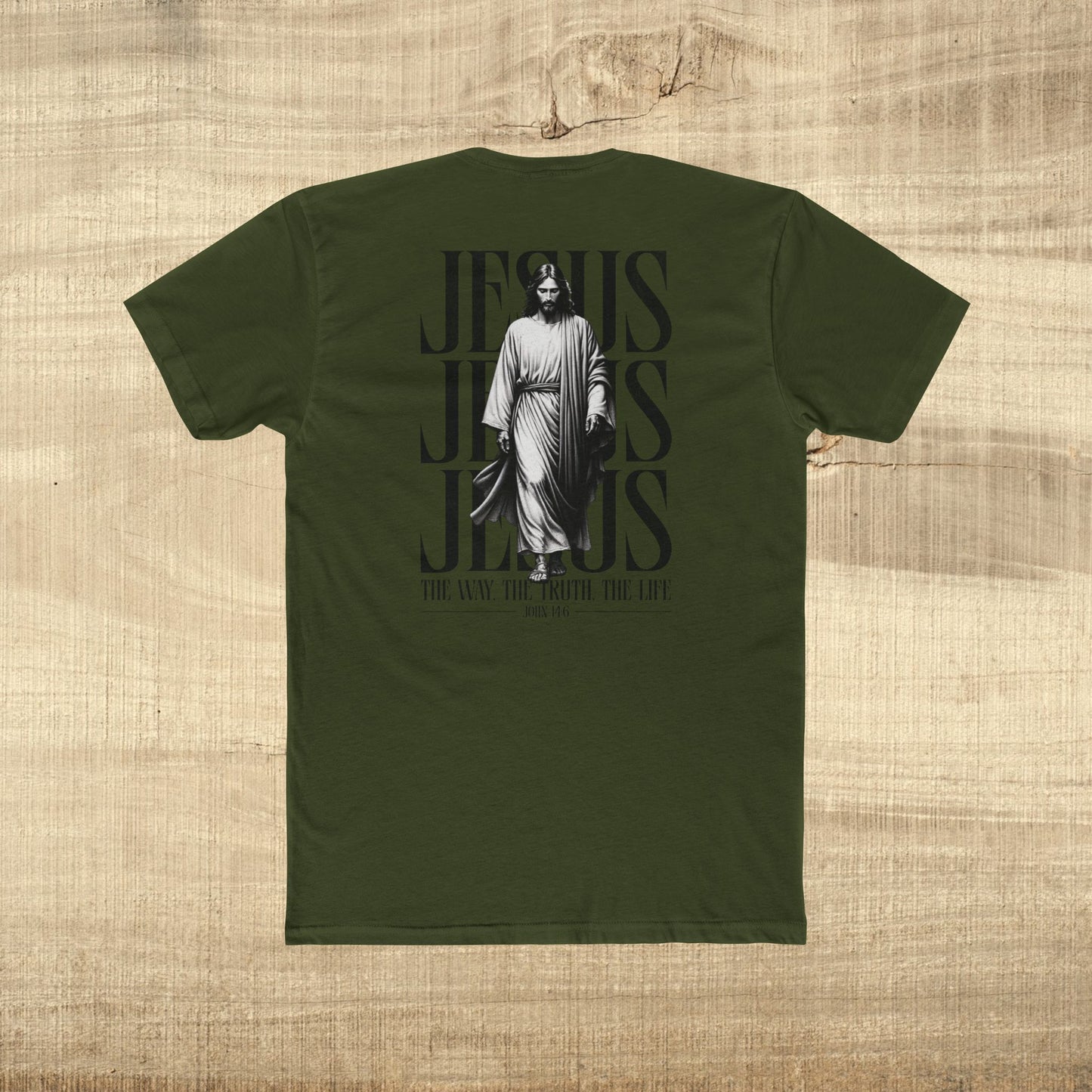 Jesus Typography Shirt John 14 6 Next Level 3600 Christian Graphic Tee