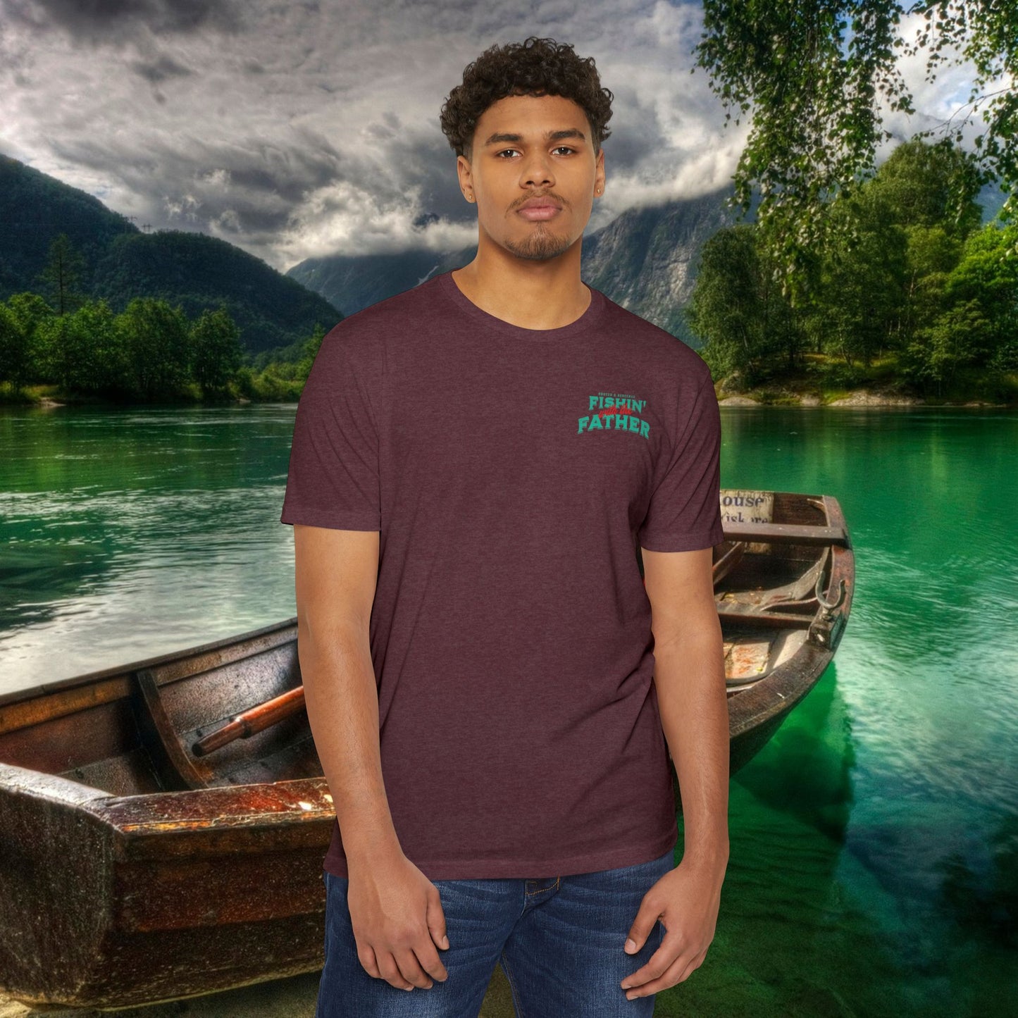 Lord of the Lunkers  Christian Fishing T-Shirt Next Level 6210