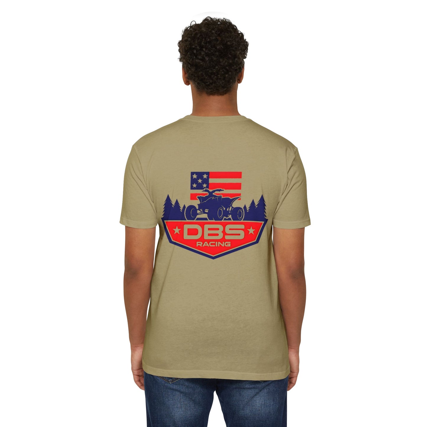 DBS Racing Unisex Sueded T-Shirt, Cool Racing Tee, Gift for Race Fans, Outdoor Adventure Gear, Patriotic Style
