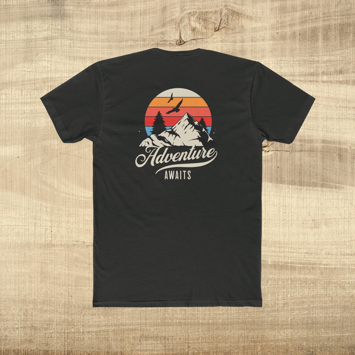 Adventure Awaits Mountain Sunset T-Shirt