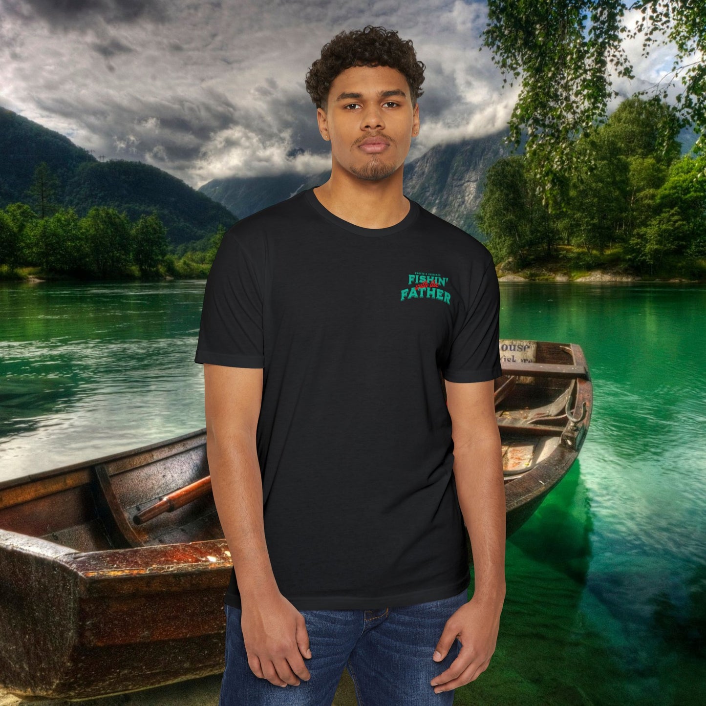 Lord of the Lunkers  Christian Fishing T-Shirt Next Level 6210