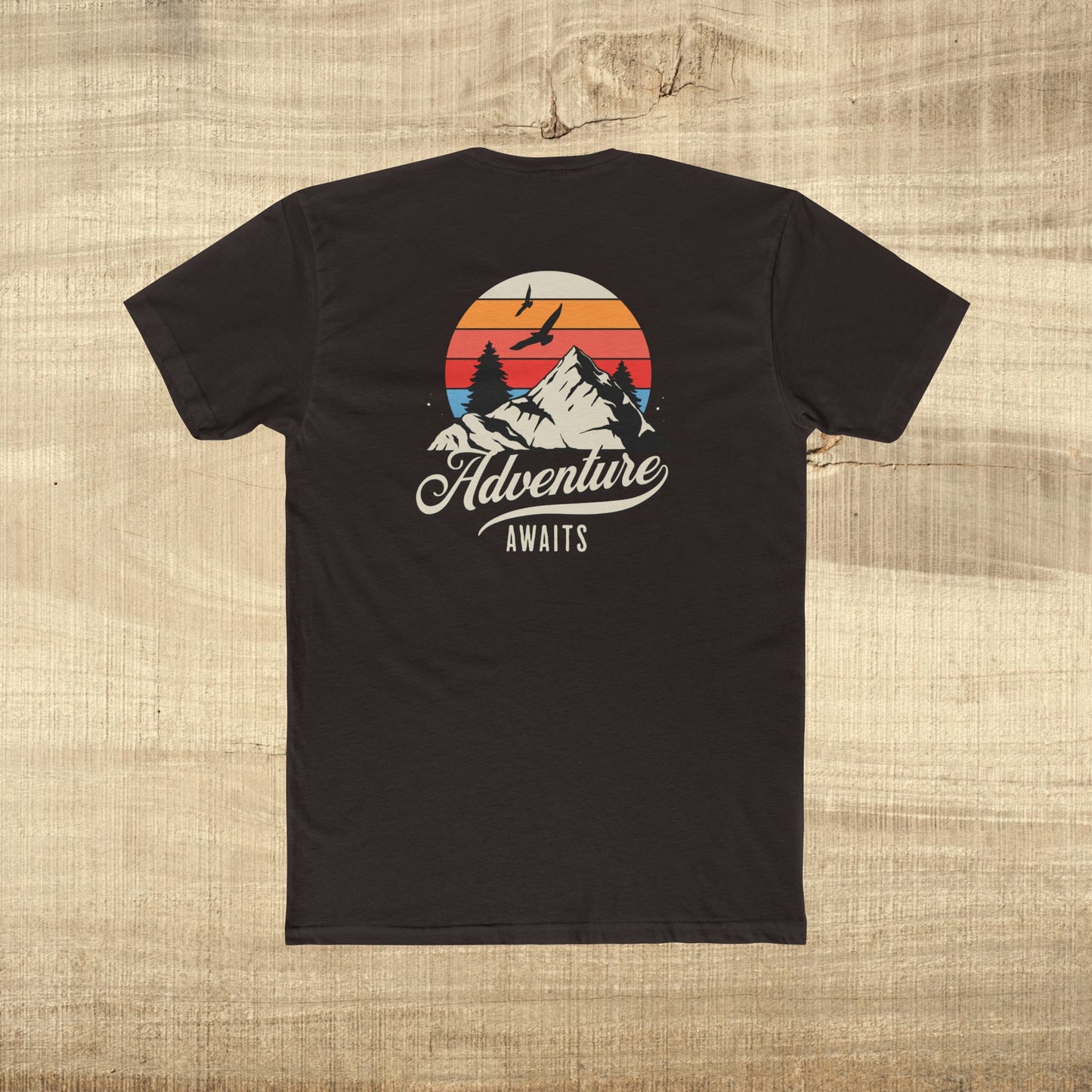 Adventure Awaits Mountain Sunset T-Shirt
