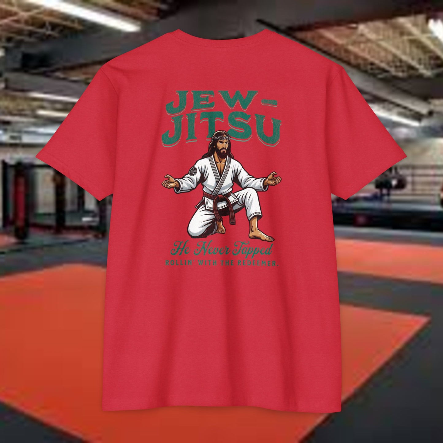Jesus Didn't Tap Jiu Jitsu T-Shirt, Unisex Tee for Martial Arts Fans, Gift for Grapplers, Yoga & Fitness Apparel