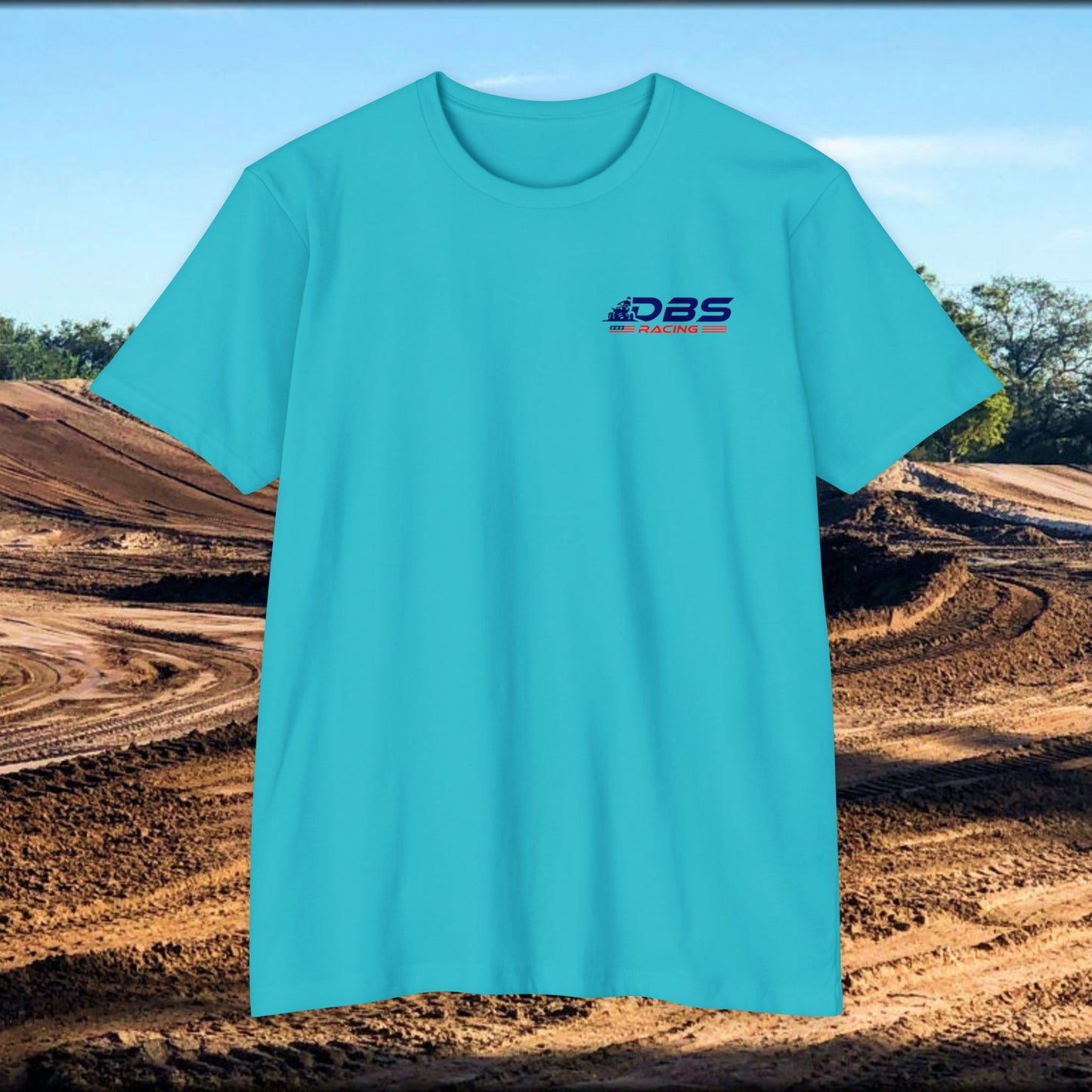 DBS Racing Unisex Sueded T-Shirt, Cool Racing Tee, Gift for Race Fans, Outdoor Adventure Gear, Patriotic Style