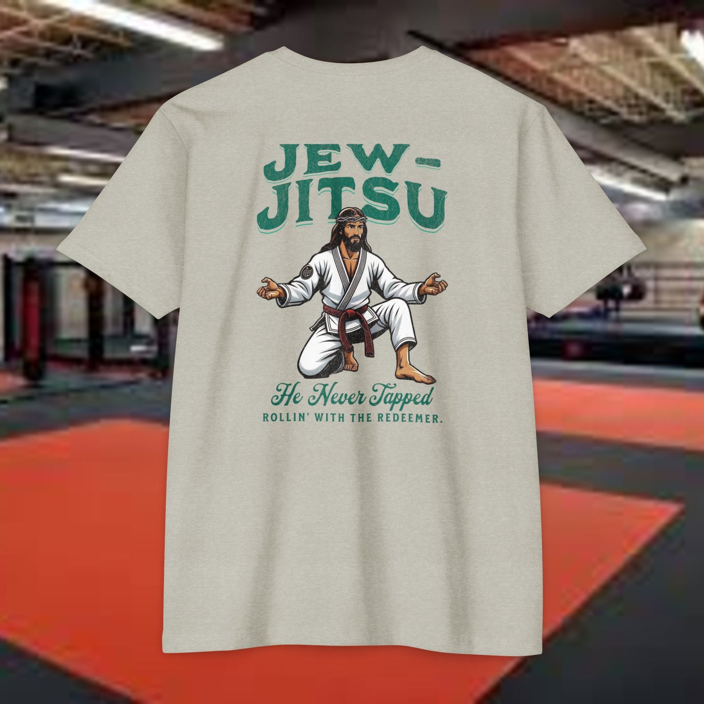 Jesus Didn't Tap Jiu Jitsu T-Shirt, Unisex Tee for Martial Arts Fans, Gift for Grapplers, Yoga & Fitness Apparel