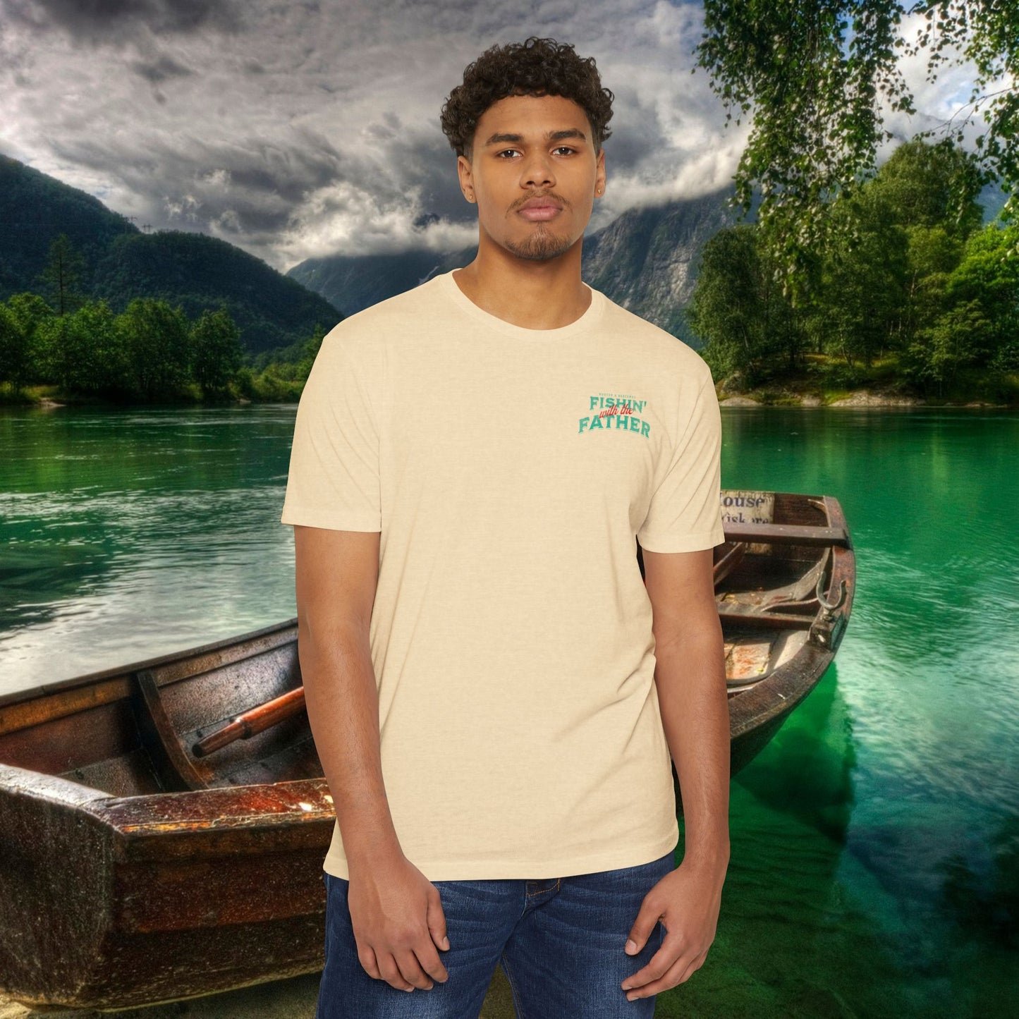 Lord of the Lunkers  Christian Fishing T-Shirt Next Level 6210