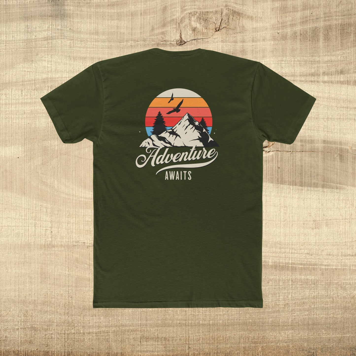 Adventure Awaits Mountain Sunset T-Shirt