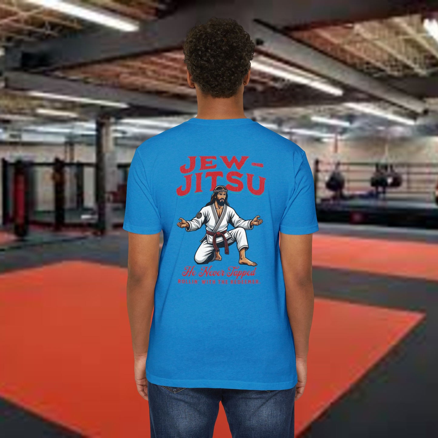 Jesus Didn't Tap Jiu Jitsu T-Shirt, Unisex Tee for Martial Arts Fans, Gift for Grapplers, Yoga & Fitness Apparel