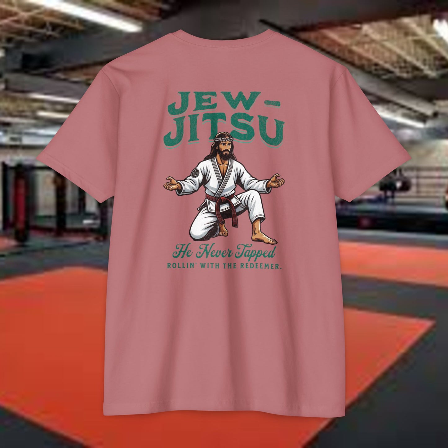 Jesus Didn't Tap Jiu Jitsu T-Shirt, Unisex Tee for Martial Arts Fans, Gift for Grapplers, Yoga & Fitness Apparel
