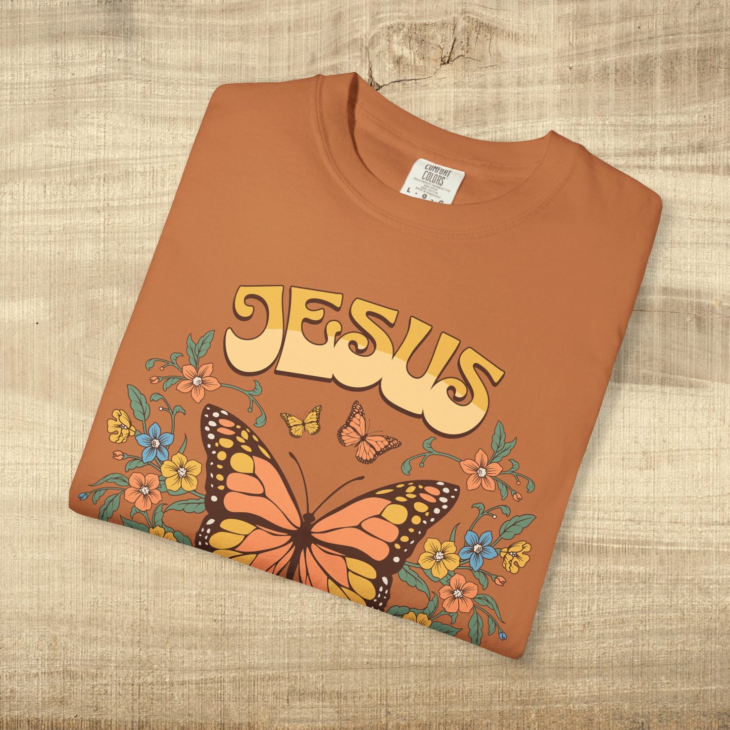 Jesus Butterfly Christian Shirt John 14 6 Bible Verse Retro Faith Tee