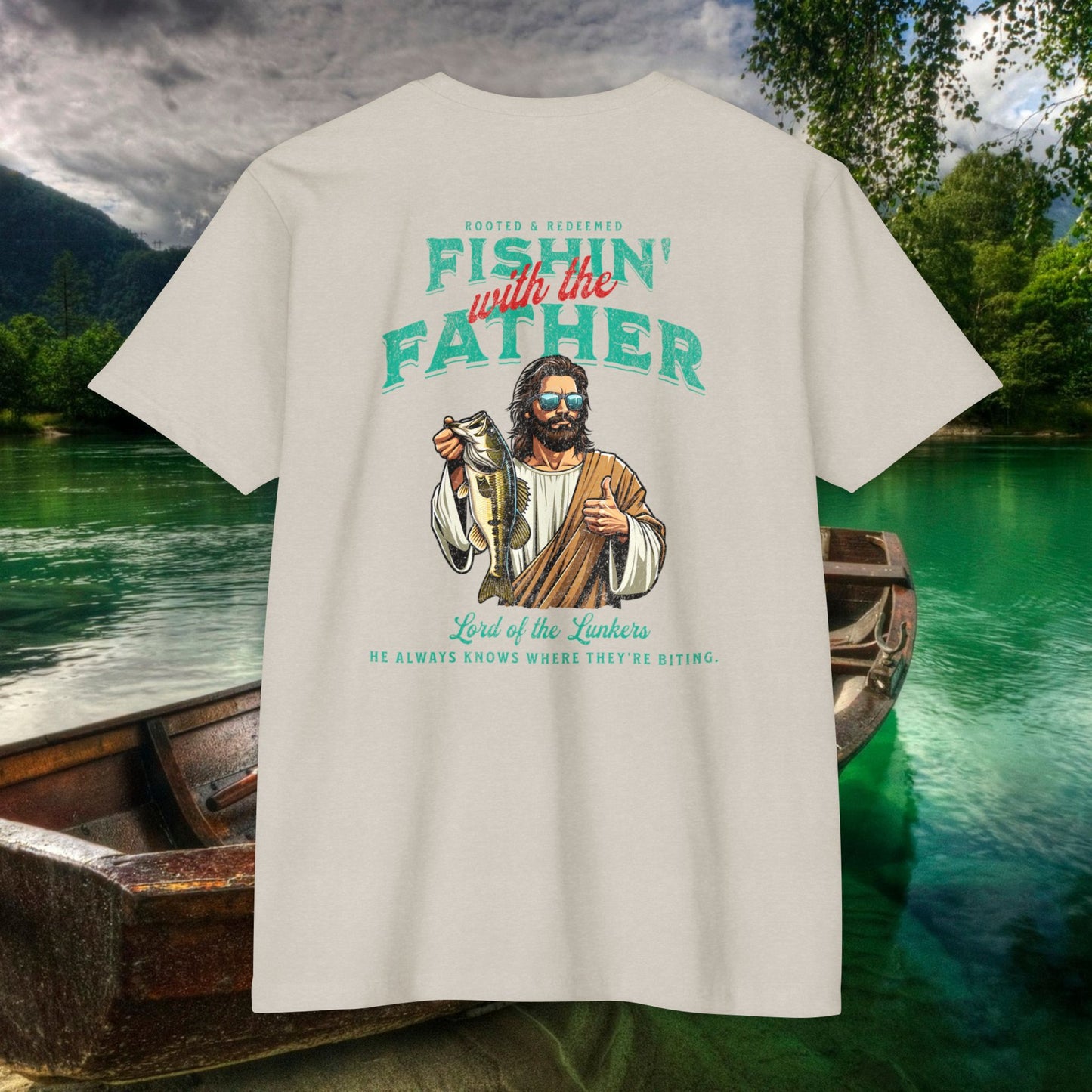 Lord of the Lunkers  Christian Fishing T-Shirt Next Level 6210