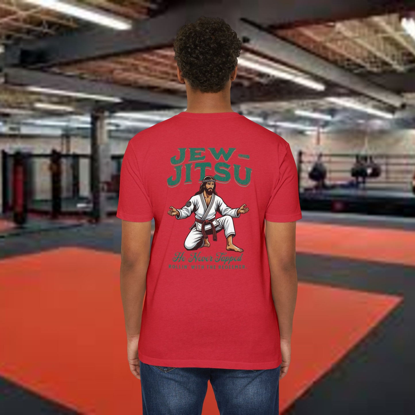 Jesus Didn't Tap Jiu Jitsu T-Shirt, Unisex Tee for Martial Arts Fans, Gift for Grapplers, Yoga & Fitness Apparel