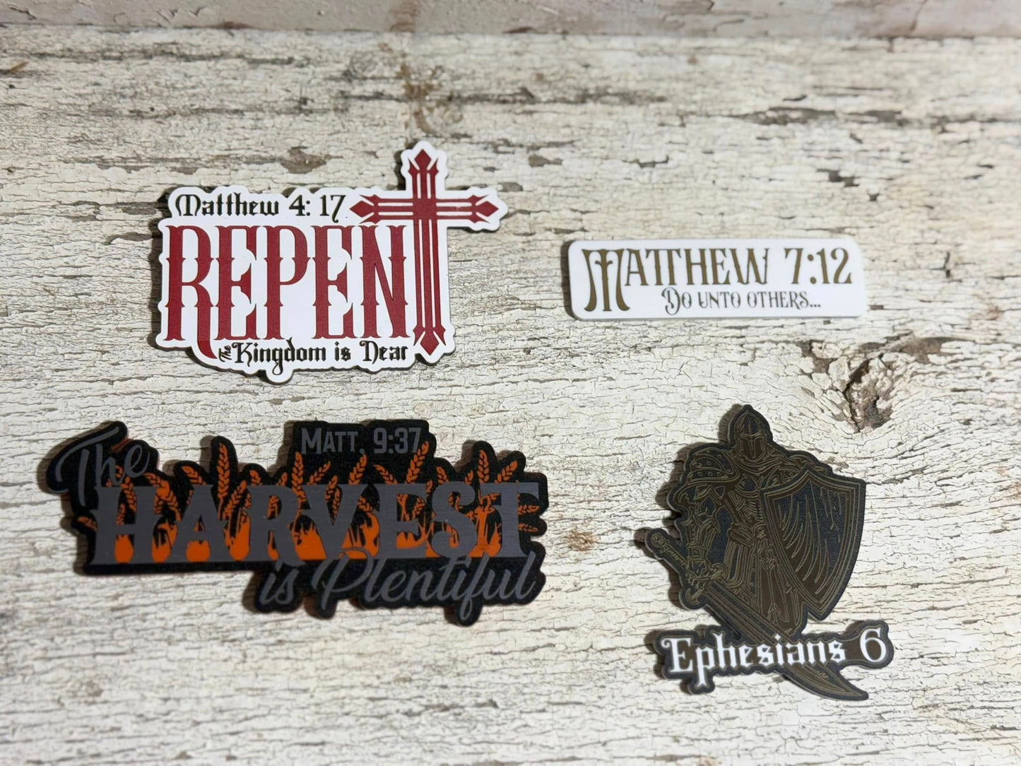 Faith-based pre-made patches Leather/Acrylic
