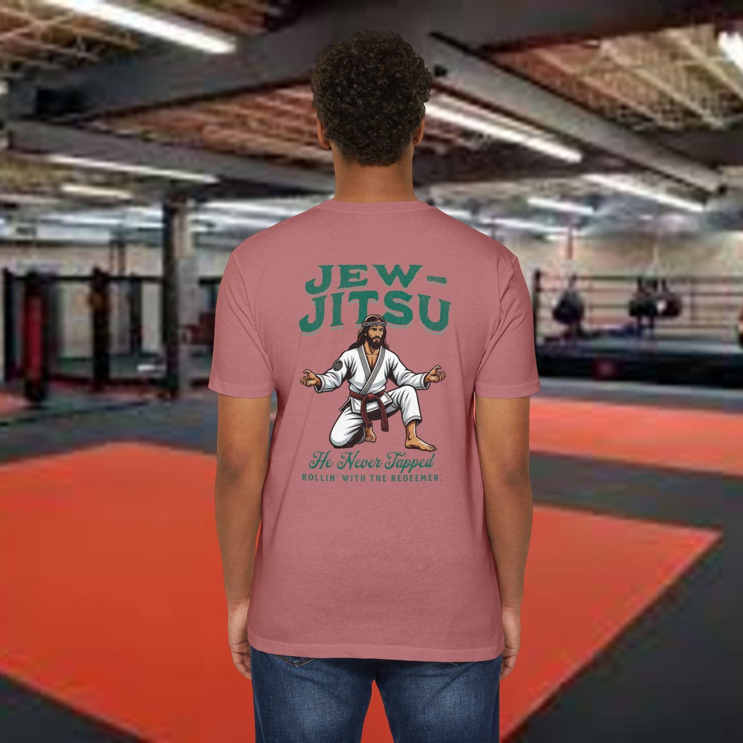 Jesus Didn't Tap Jiu Jitsu T-Shirt, Unisex Tee for Martial Arts Fans, Gift for Grapplers, Yoga & Fitness Apparel