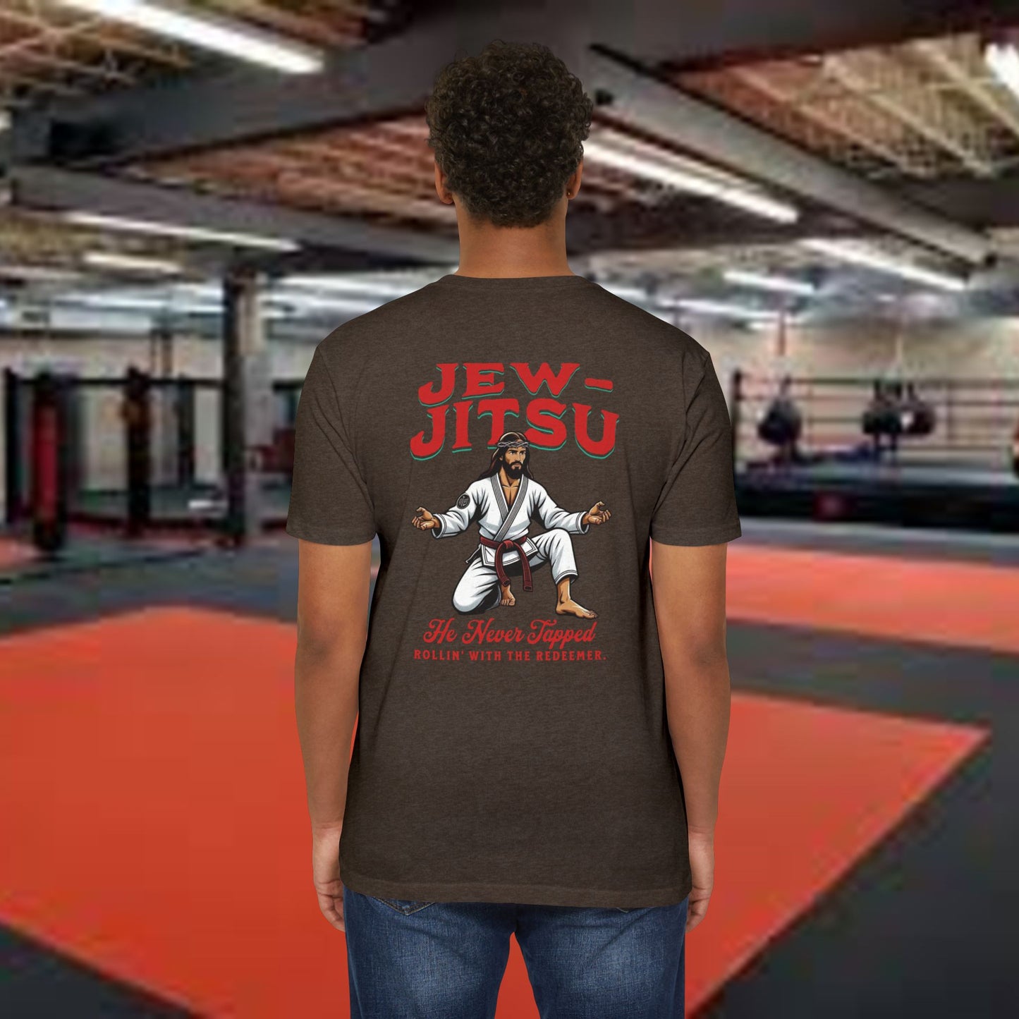 Jesus Didn't Tap Jiu Jitsu T-Shirt, Unisex Tee for Martial Arts Fans, Gift for Grapplers, Yoga & Fitness Apparel