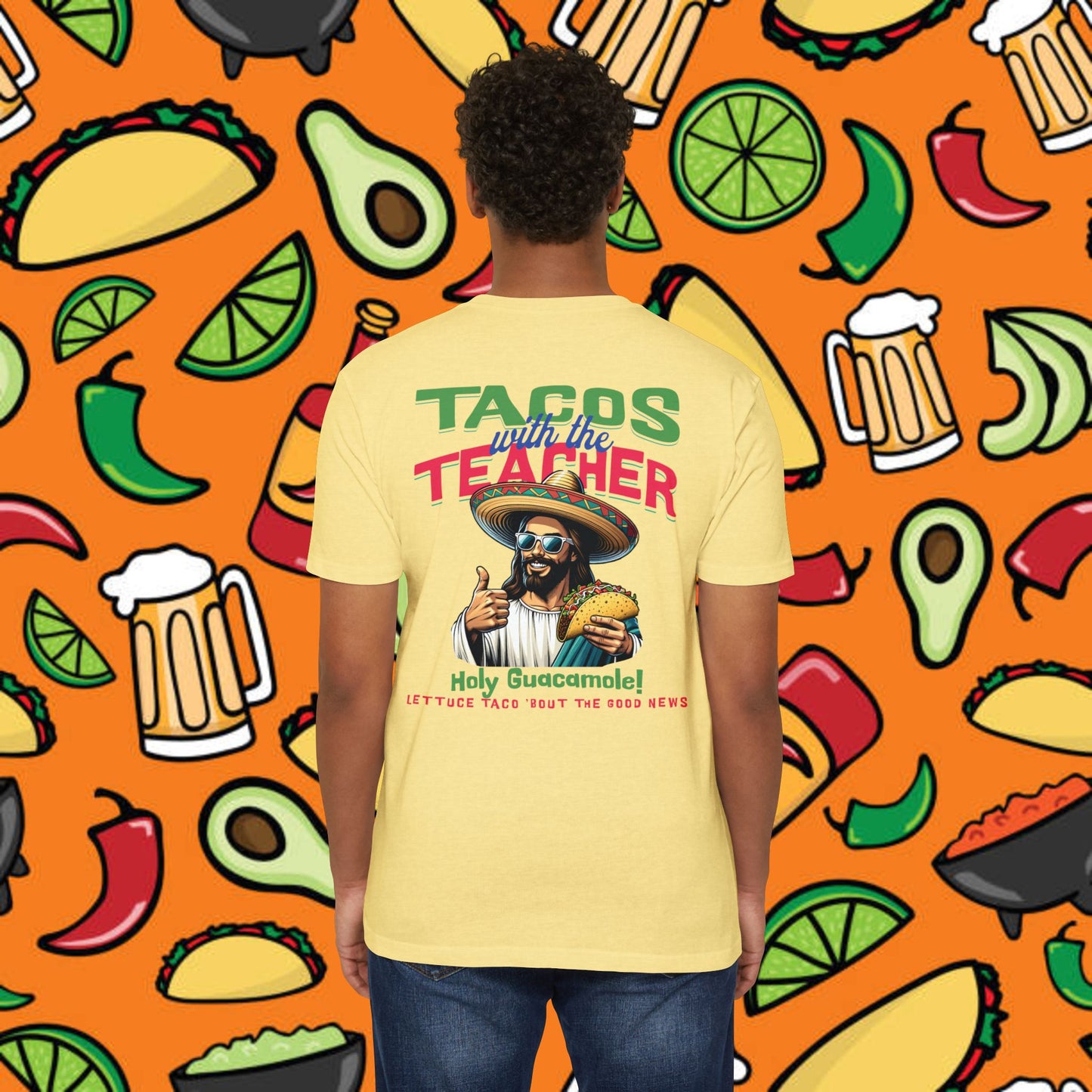 Fun Taco Jesus T-Shirt | Taco Lover's Gift, Cute Teacher Appreciation Tee, Funny Gift, Casual Wear, Taco Tuesday Shirt