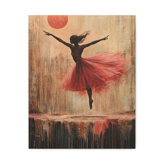 Elegant Ballerina Canvas Art, Dance Wall Decor, Perfect for Home or Studio, Gift for Dancers, Ballet Lover's Art Piece, Unique Dance Gift