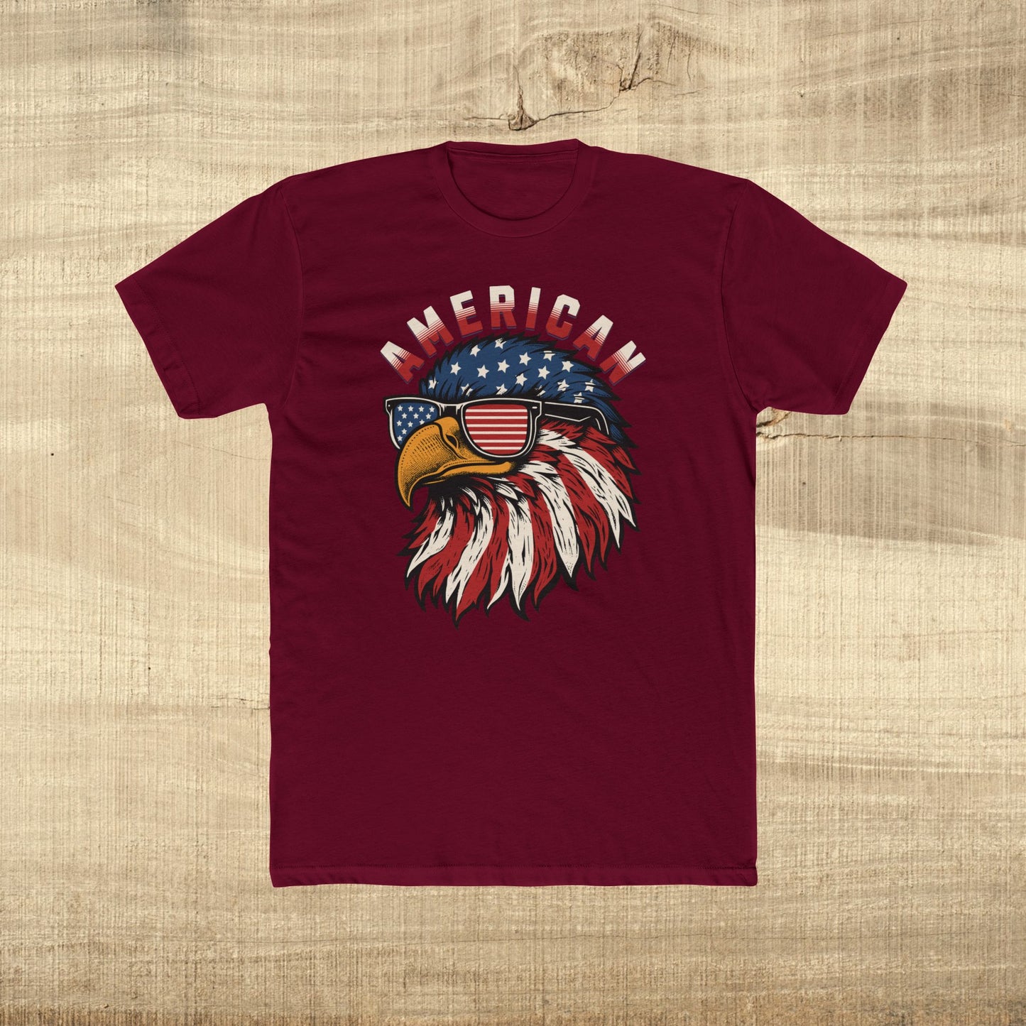 Patriotic Eagle American Flag Sunglasses T-Shirt