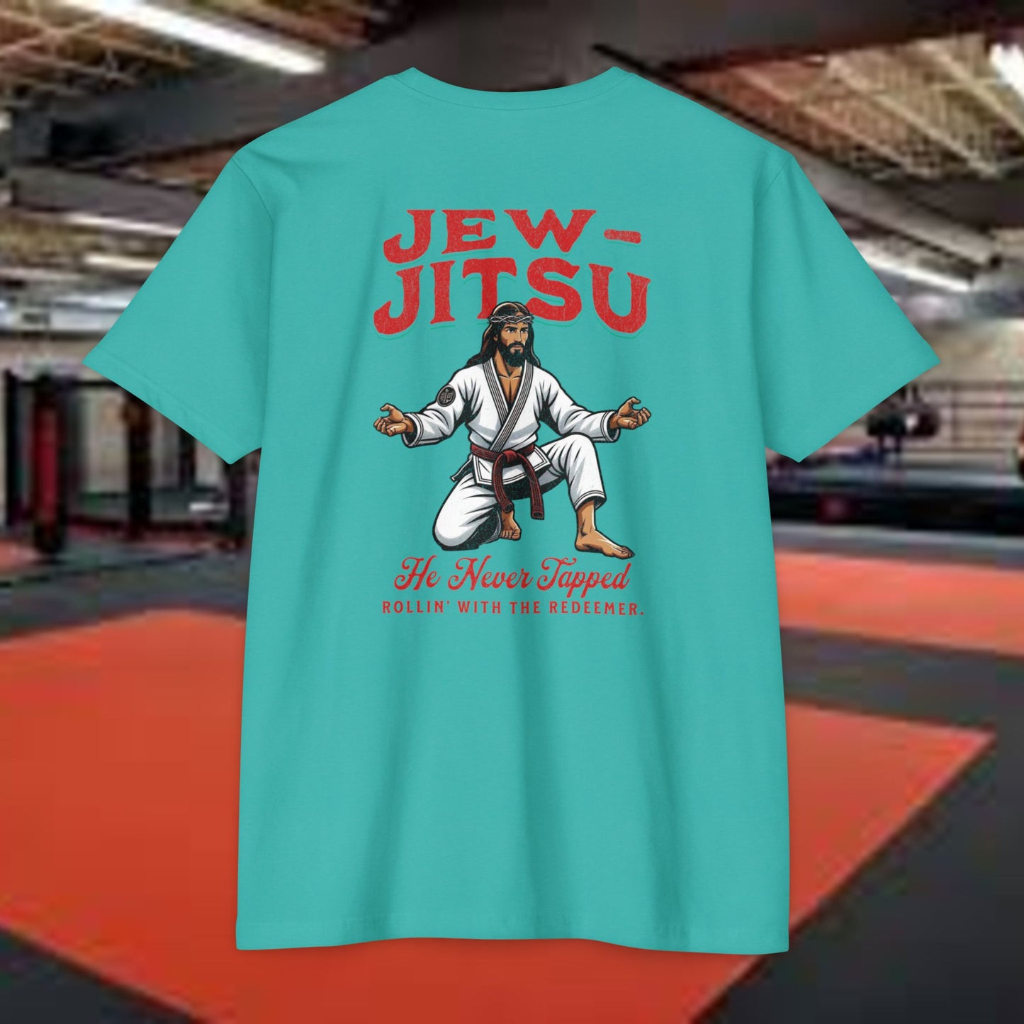 Jesus Didn't Tap Jiu Jitsu T-Shirt, Unisex Tee for Martial Arts Fans, Gift for Grapplers, Yoga & Fitness Apparel