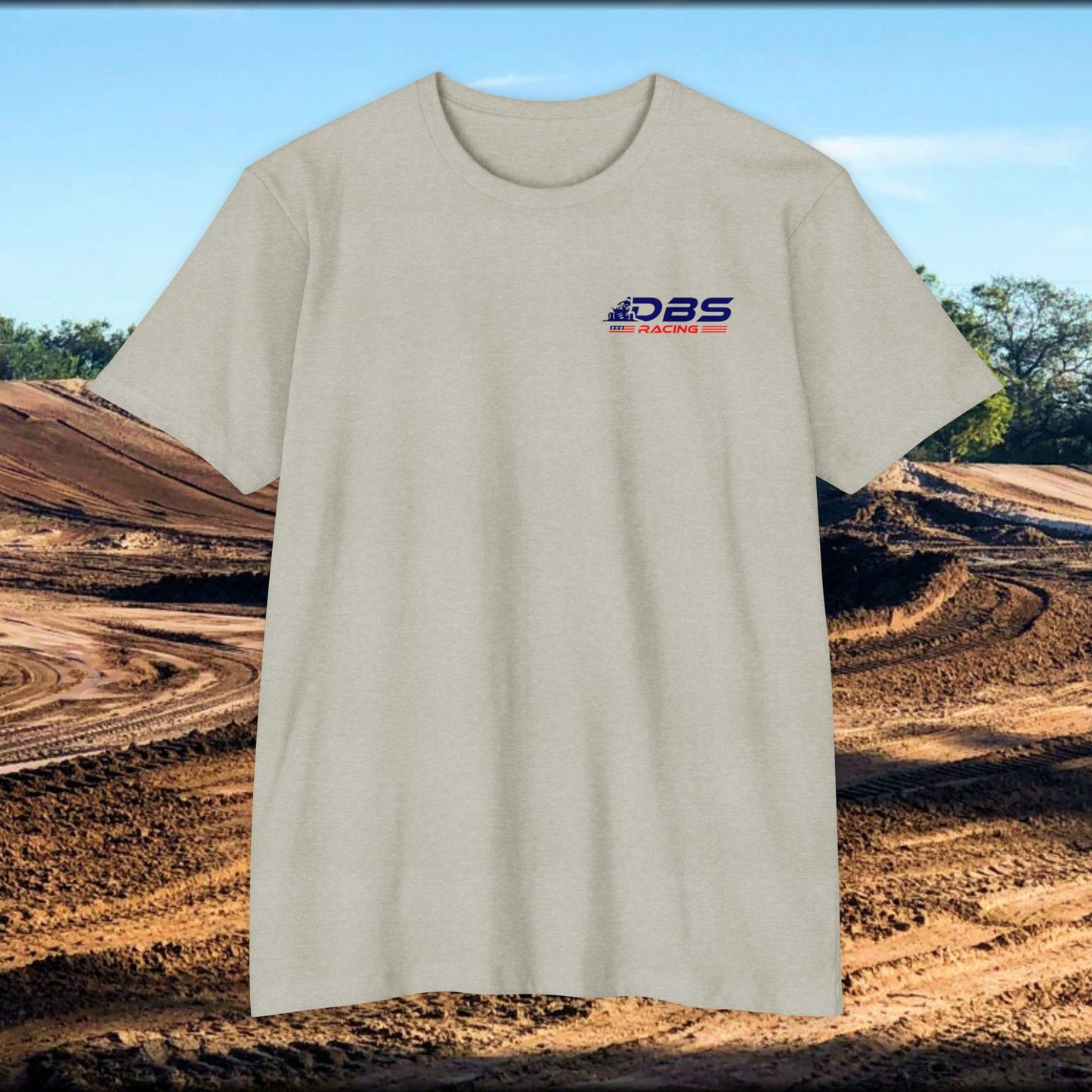 DBS Racing Unisex Sueded T-Shirt, Cool Racing Tee, Gift for Race Fans, Outdoor Adventure Gear, Patriotic Style
