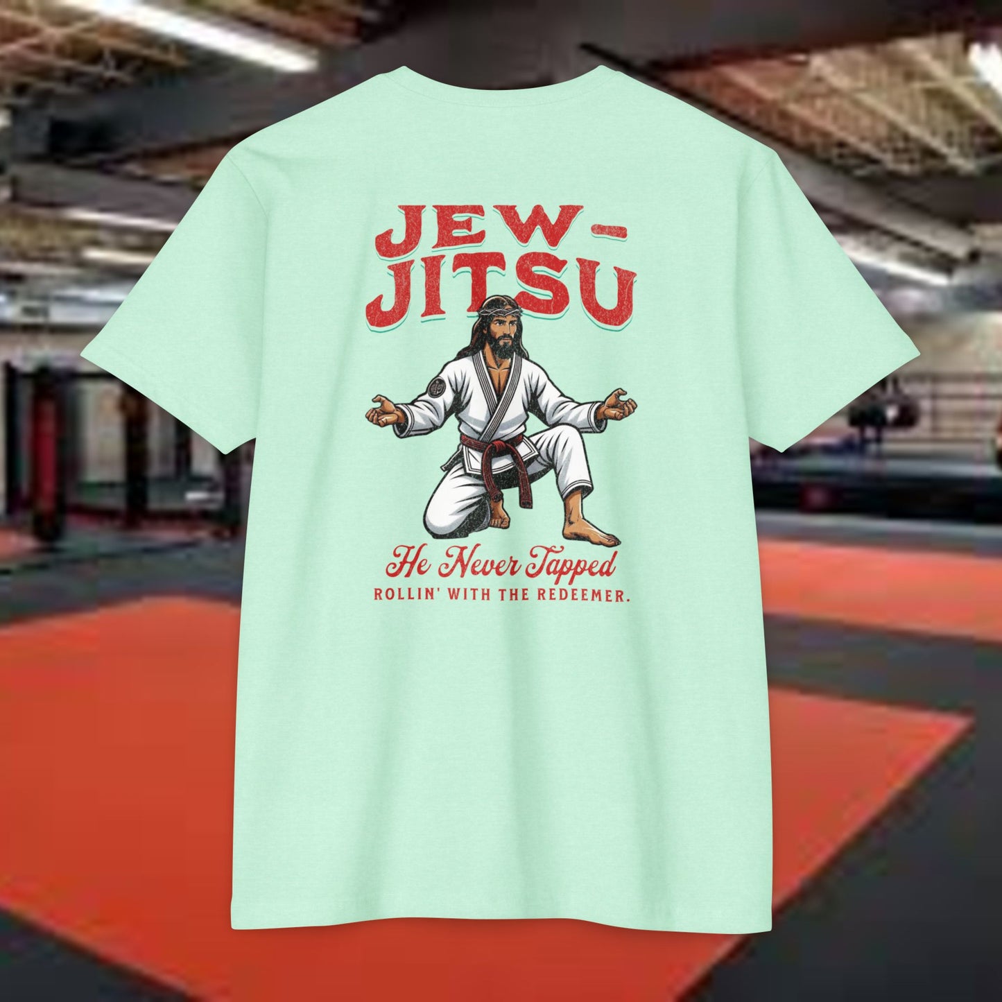 Jesus Didn't Tap Jiu Jitsu T-Shirt, Unisex Tee for Martial Arts Fans, Gift for Grapplers, Yoga & Fitness Apparel