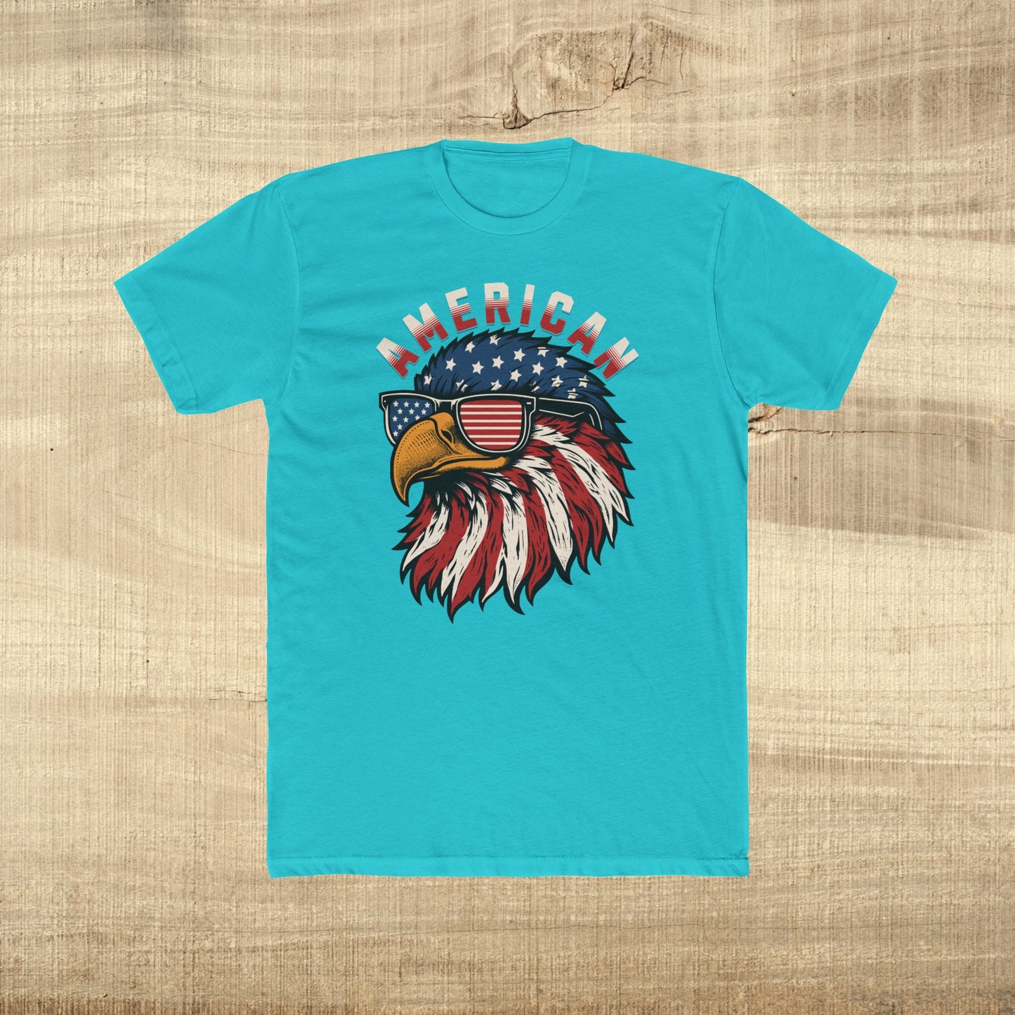 Patriotic Eagle American Flag Sunglasses T-Shirt