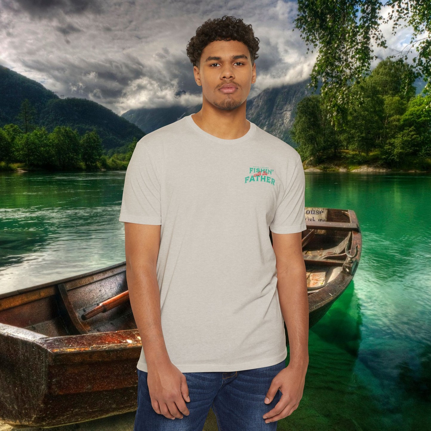 Lord of the Lunkers  Christian Fishing T-Shirt Next Level 6210