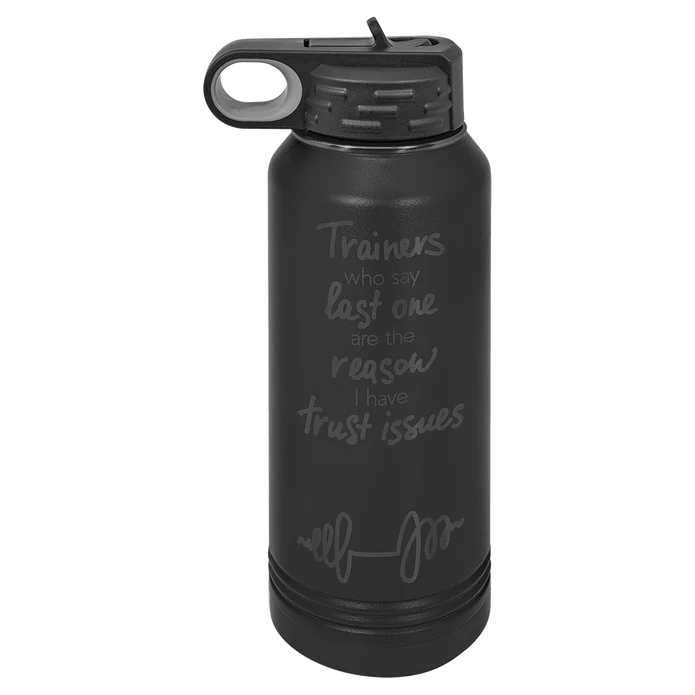 Personalized 32 oz Stainless Steel Powder Coated Insulated Sport Water Bottle Polar Camel