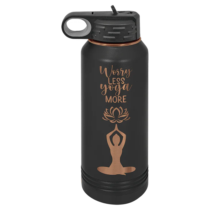 Personalized 32 oz Stainless Steel Powder Coated Insulated Sport Water Bottle Polar Camel